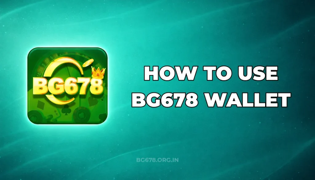 HOW TO USE BG678 WALLET?